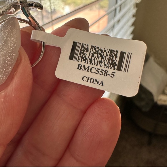 Diamond statement ring sterling silver size 5 - Picture 4 of 7